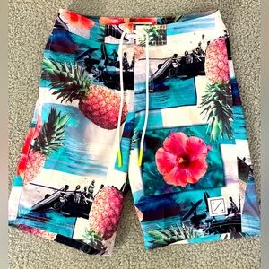 American Eagle Outfitters Hawaiian Board Shorts Beachy Trunks Size XS